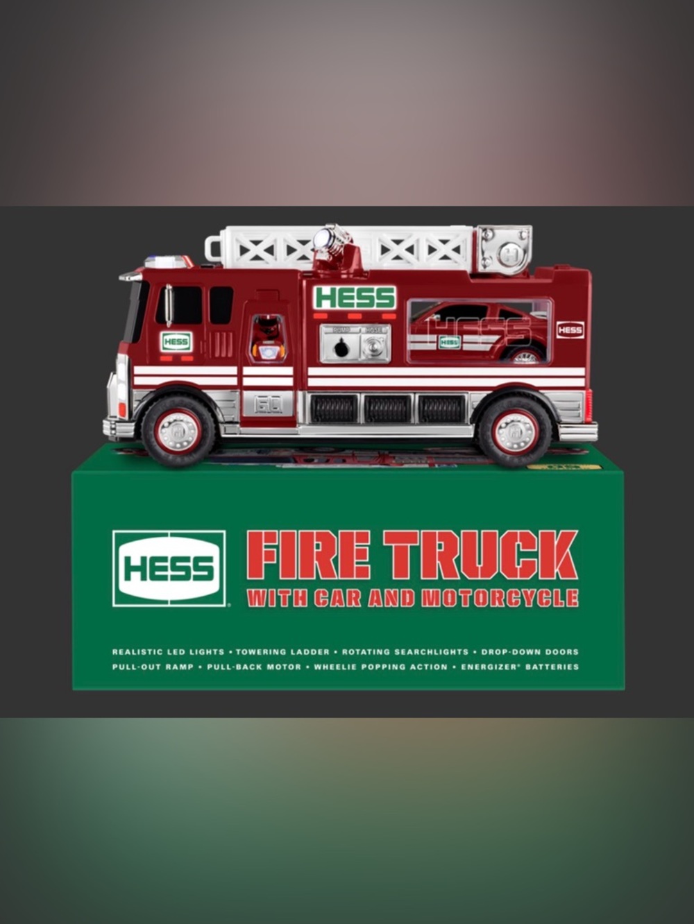 The 2024 Hess Fire Truck with Car and Motorcycle (60th Anniversary Edition)